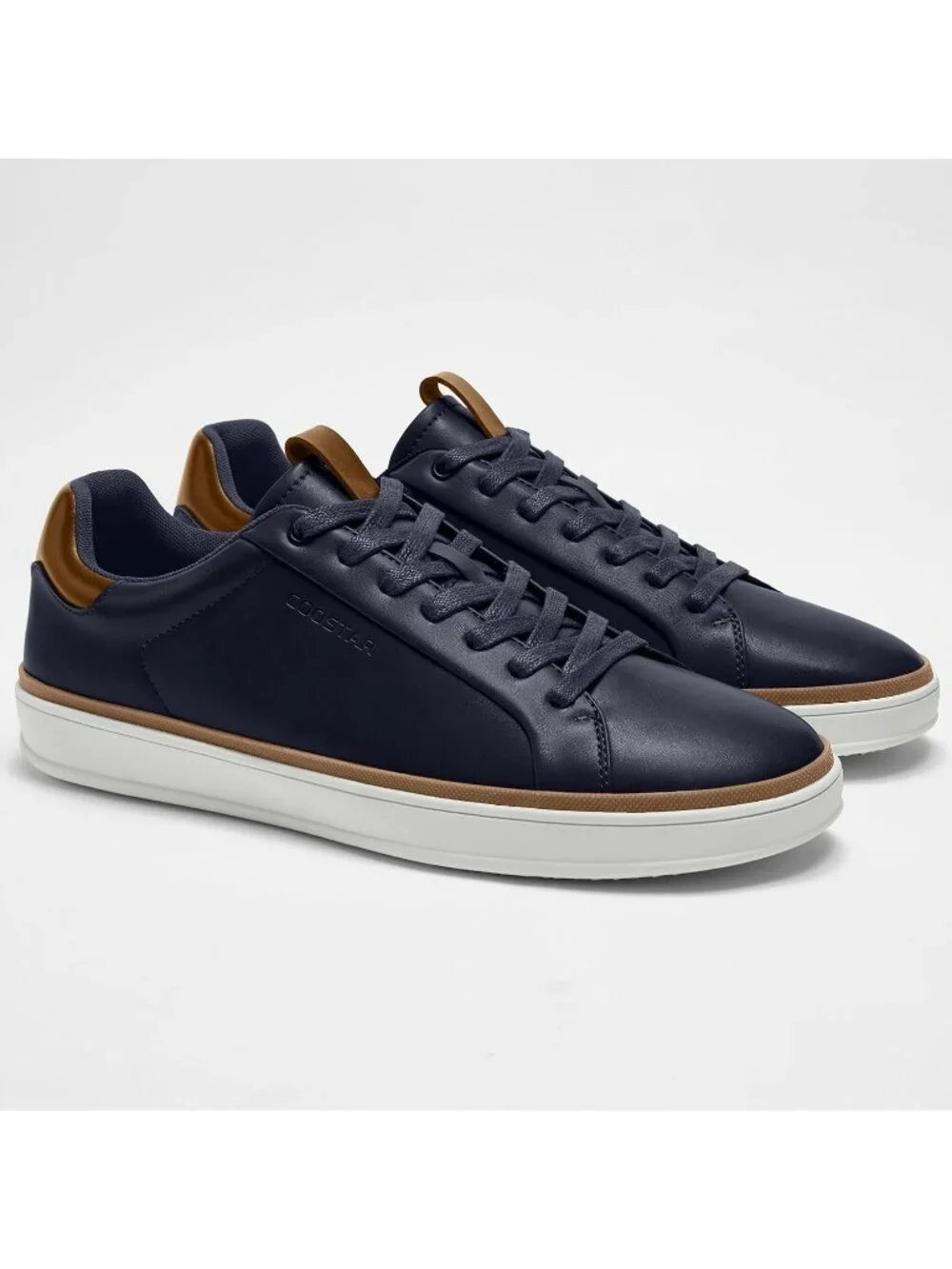 Coostar Men's Navy Rubber Sole Lightweight Comfortable Classic Lace Up Sneakers